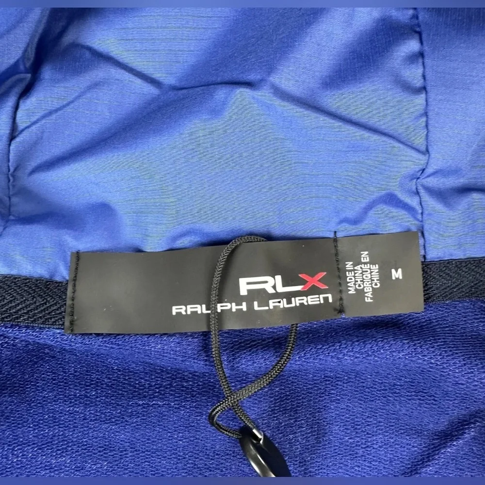 NEW RLX Ralph Lauren Men’s Full Zip Hybrid Golf Hoodie Jacket size M NWT